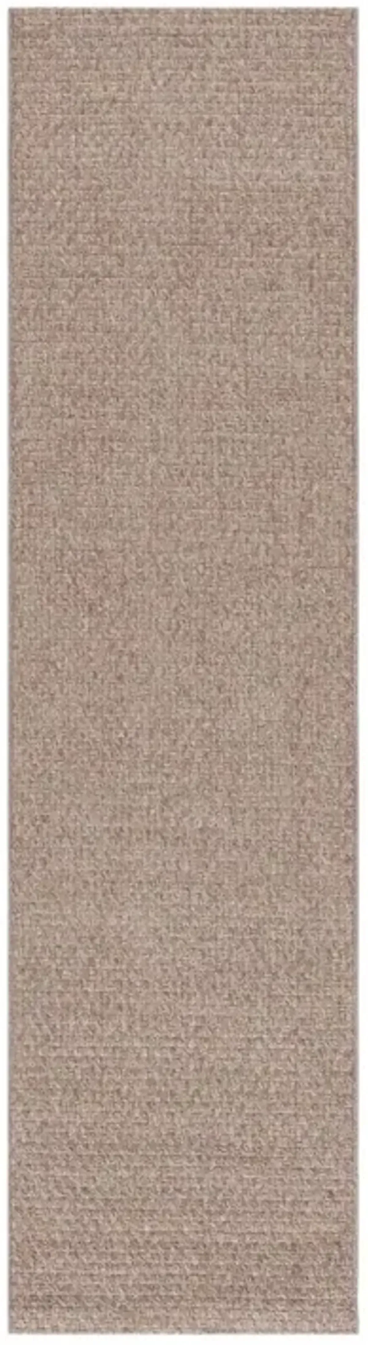 SISAL ALL-WEATHER 460 Brown 2'-2' X 8' Runner Rug