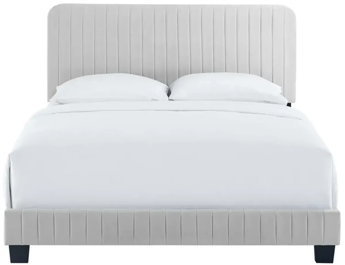 Celine Channel Tufted Performance Velvet Twin Bed