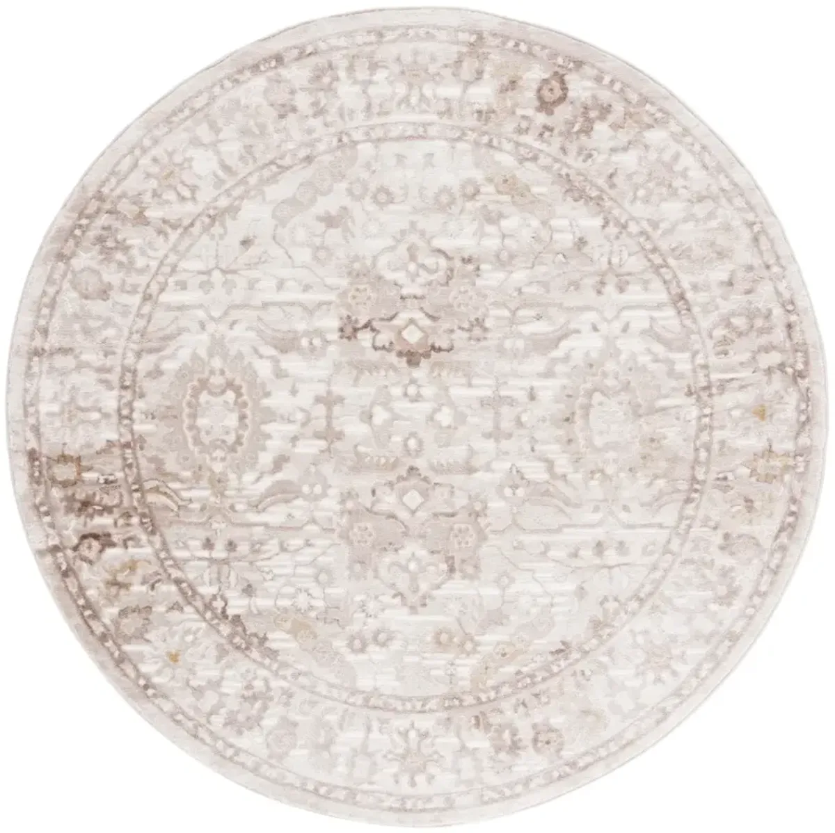 PRESTIGE 118 BEIGE  6'-7' x 6'-7' Round Round Rug