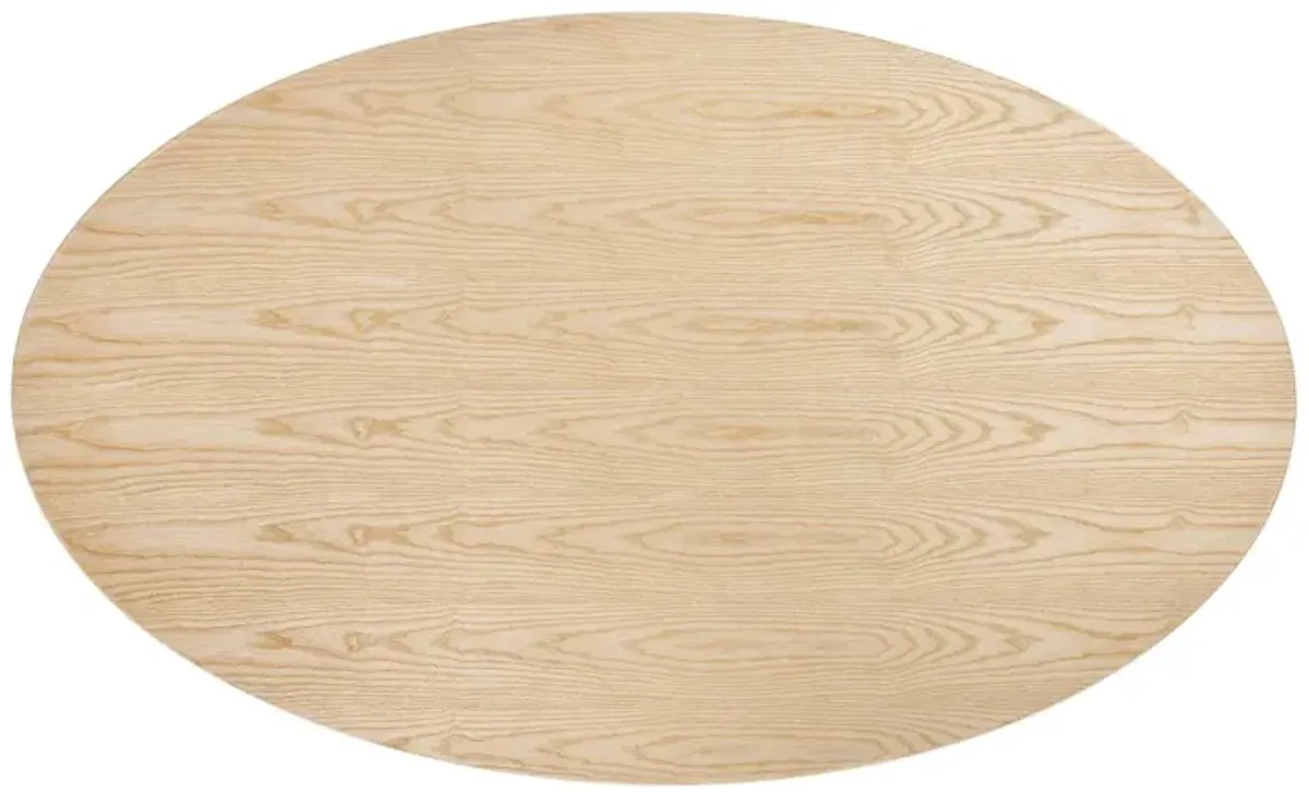 Lippa 78" Oval Wood Grain Dining Table