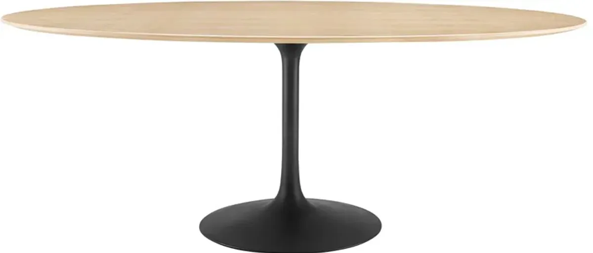 Lippa 78" Oval Wood Grain Dining Table