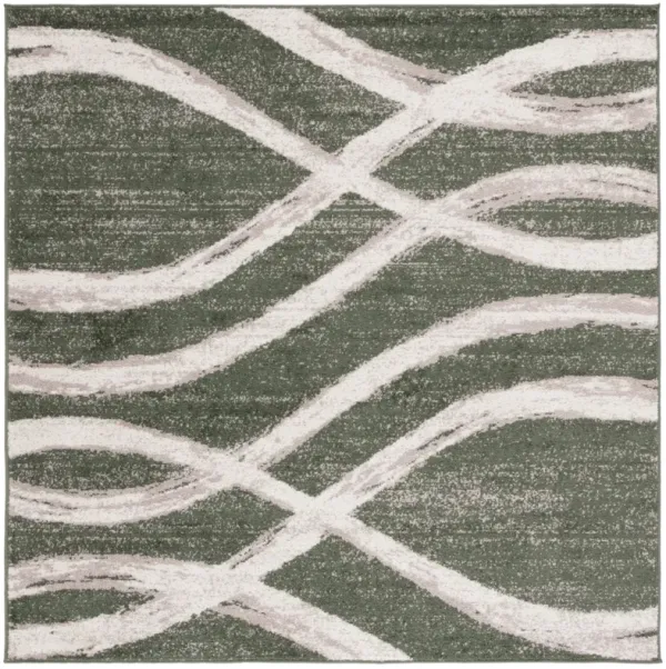 ADORINDACK 125 DARK GREEN  6' x 6' Square Square Rug