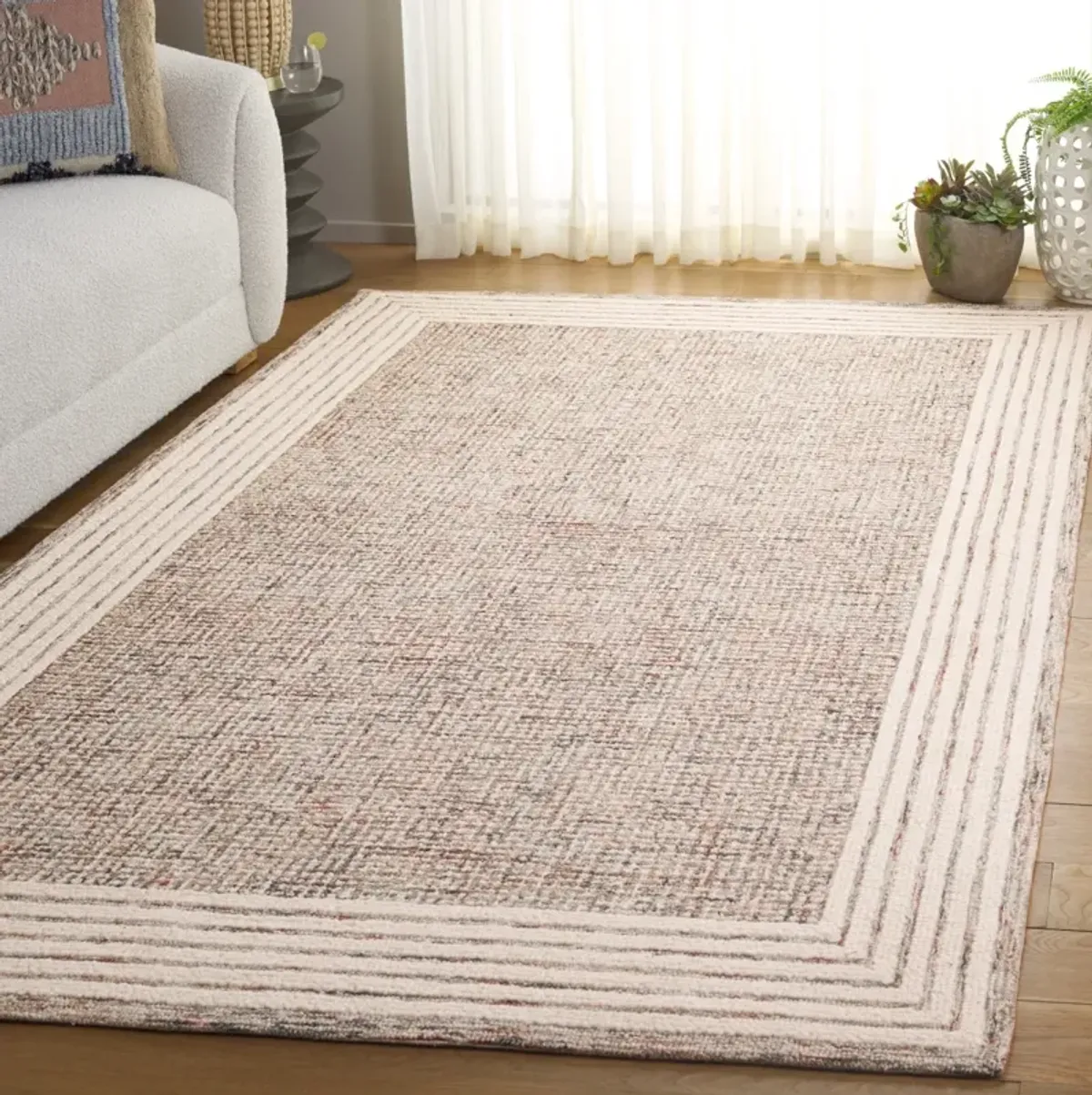 EBONY 425 IVORY  6' x 6' Square Square Rug