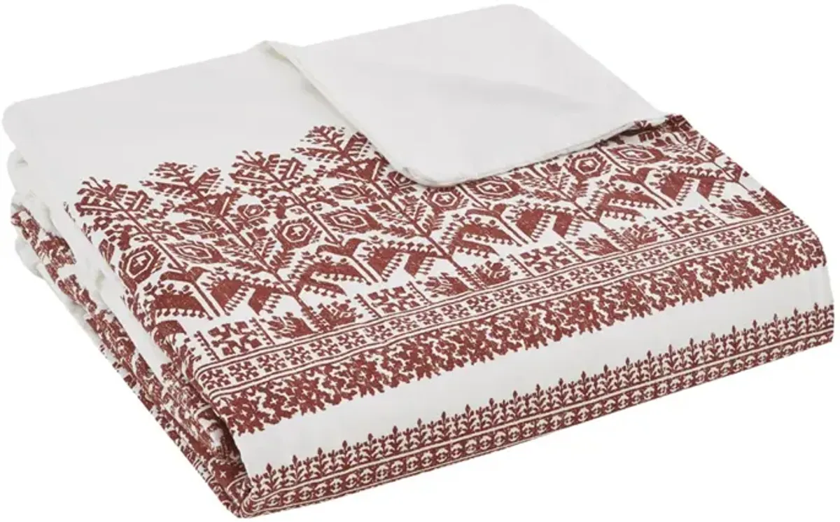 Mila 3 Piece Cotton Duvet Cover Set with Chenille Tufting