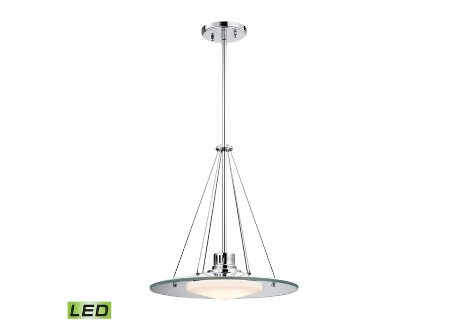 Tribune 15.75" Wide 1-Light Pendant - Chrome