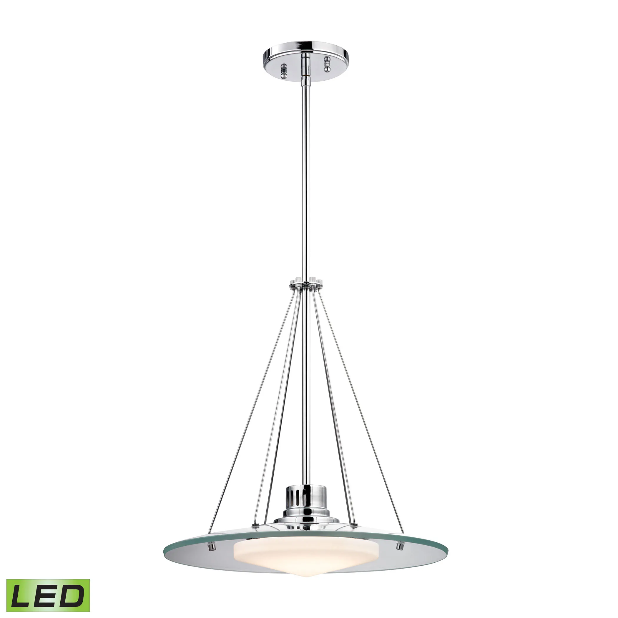 Tribune 15.75" Wide 1-Light Pendant - Chrome