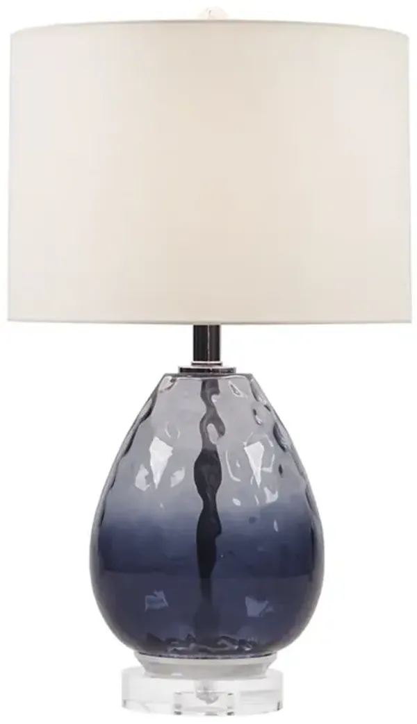 Urban Habitat Borel Dark Blue Ombre Glass Table Lamp