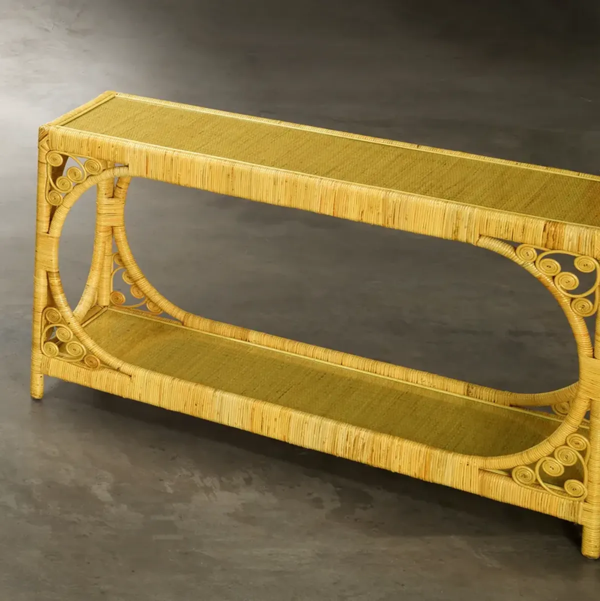 Primrose Rattan Console Table