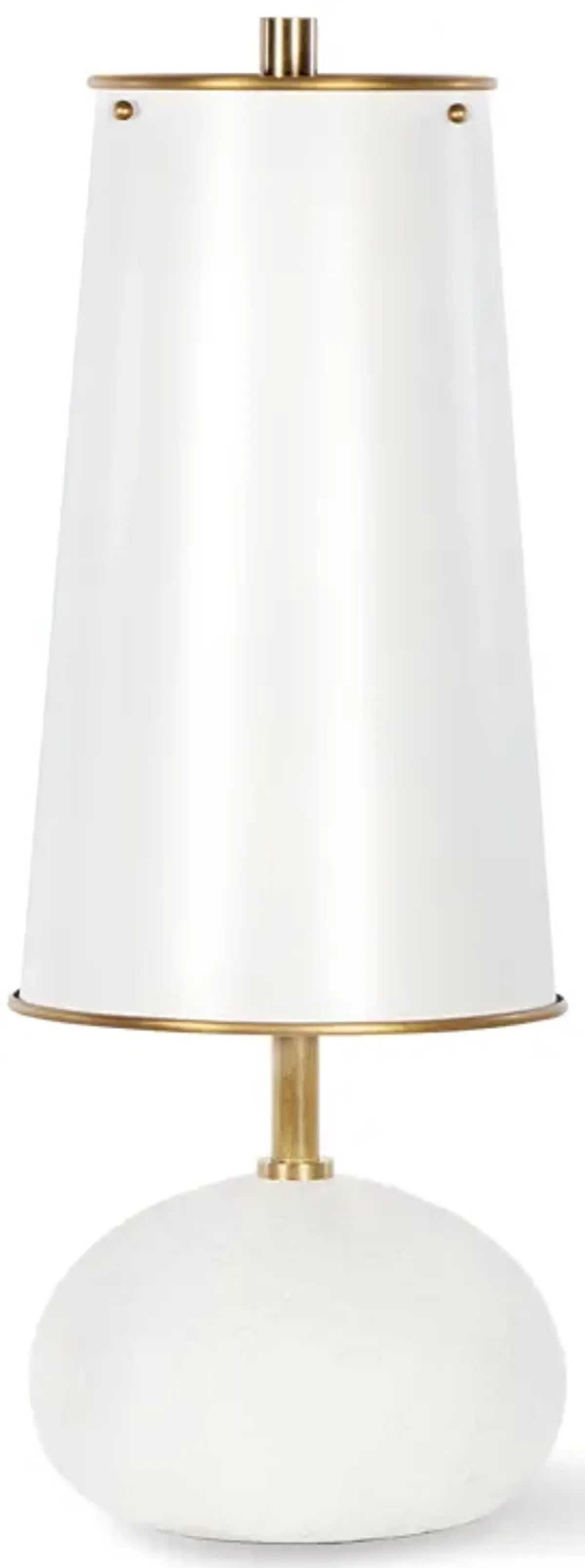 Hattie Concrete Mini Lamp (White and Natural Brass)