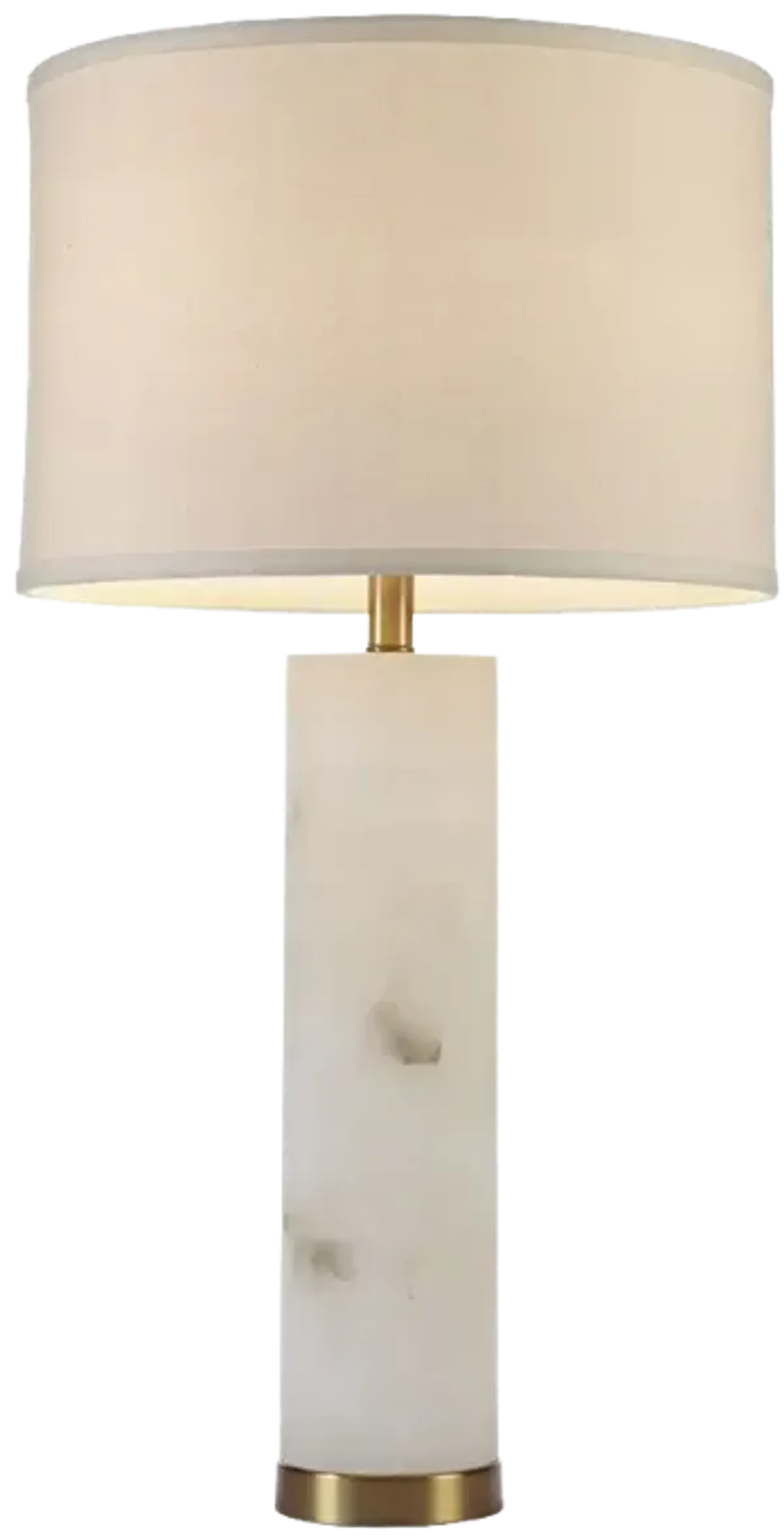 Hampton Hill Prague White/Gold Alabaster Table Lamp