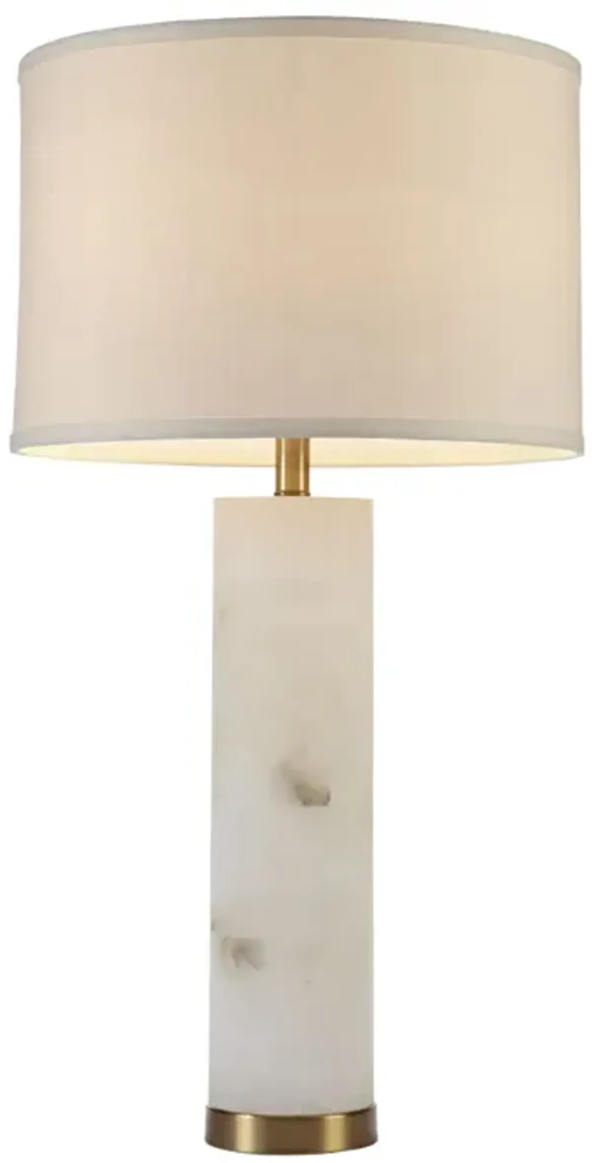 Hampton Hill Prague White/Gold Alabaster Table Lamp