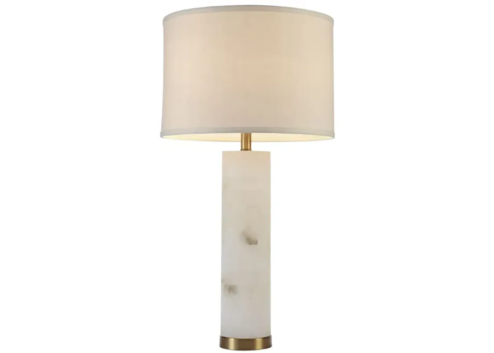 Hampton Hill Prague White/Gold Alabaster Table Lamp