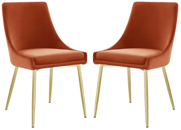 Viscount Performance Velvet Dining Chairs - Set of 2