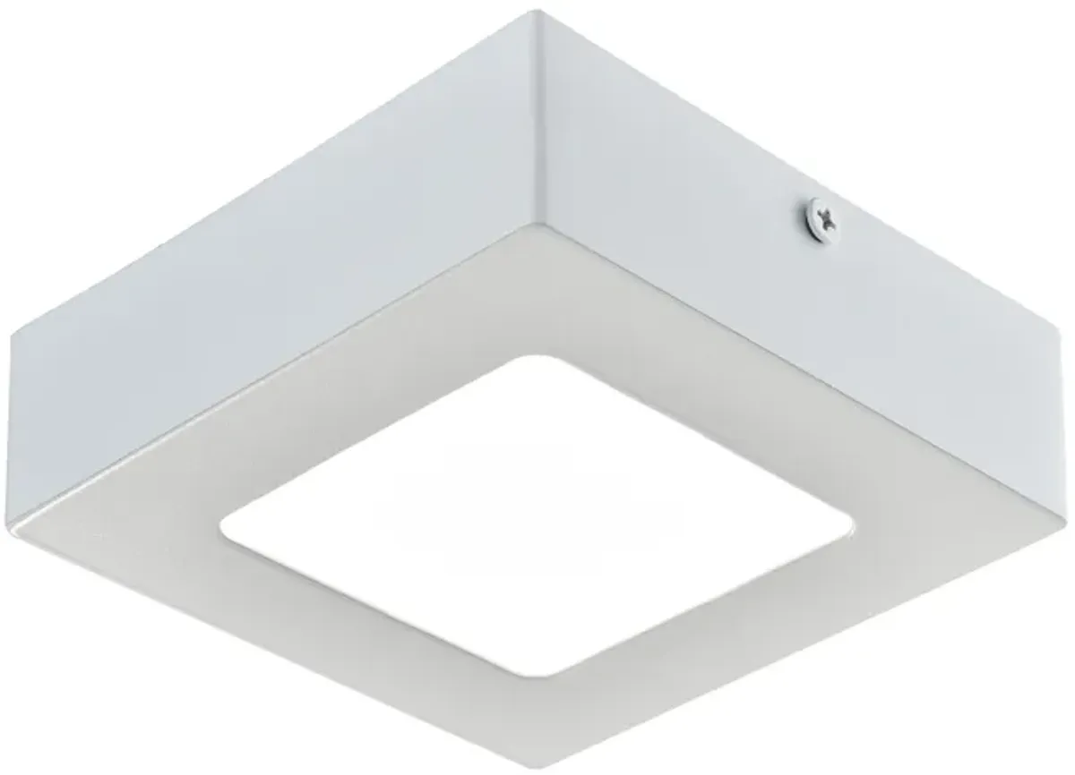 Warwick Integrated LED Square Flushmount in Matte White - Small