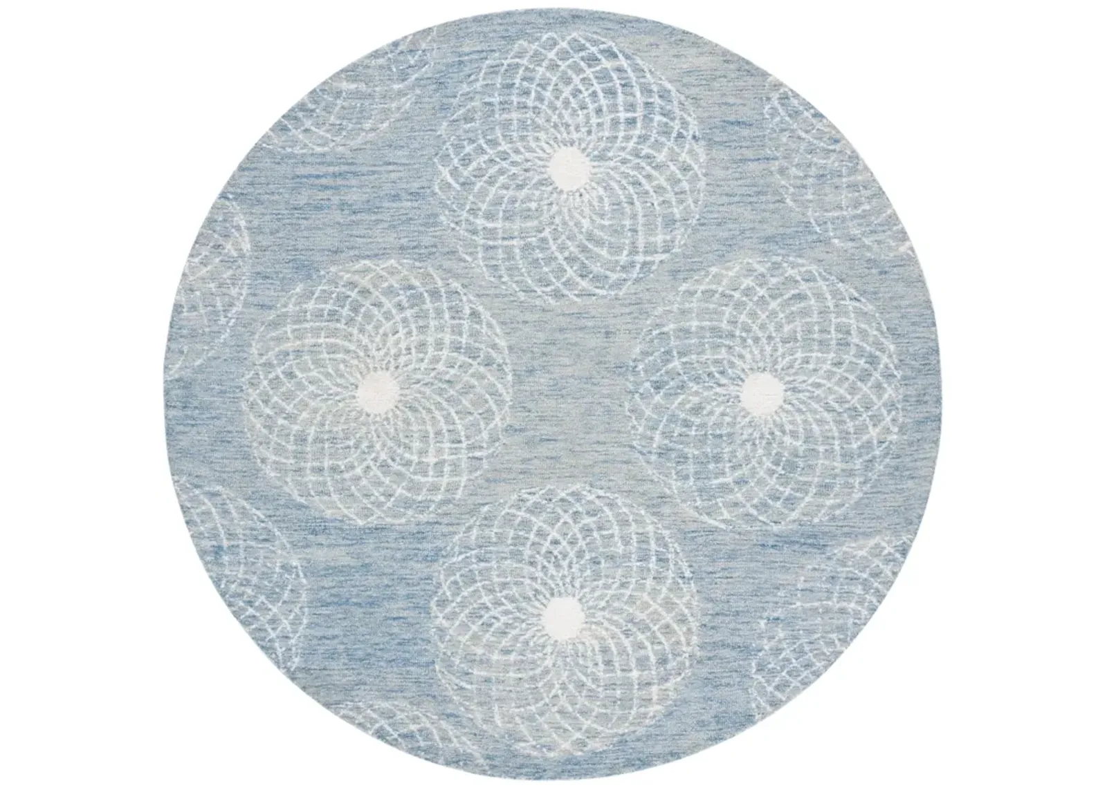 EBONY 133 BLUE  6' x 6' Round Round Rug