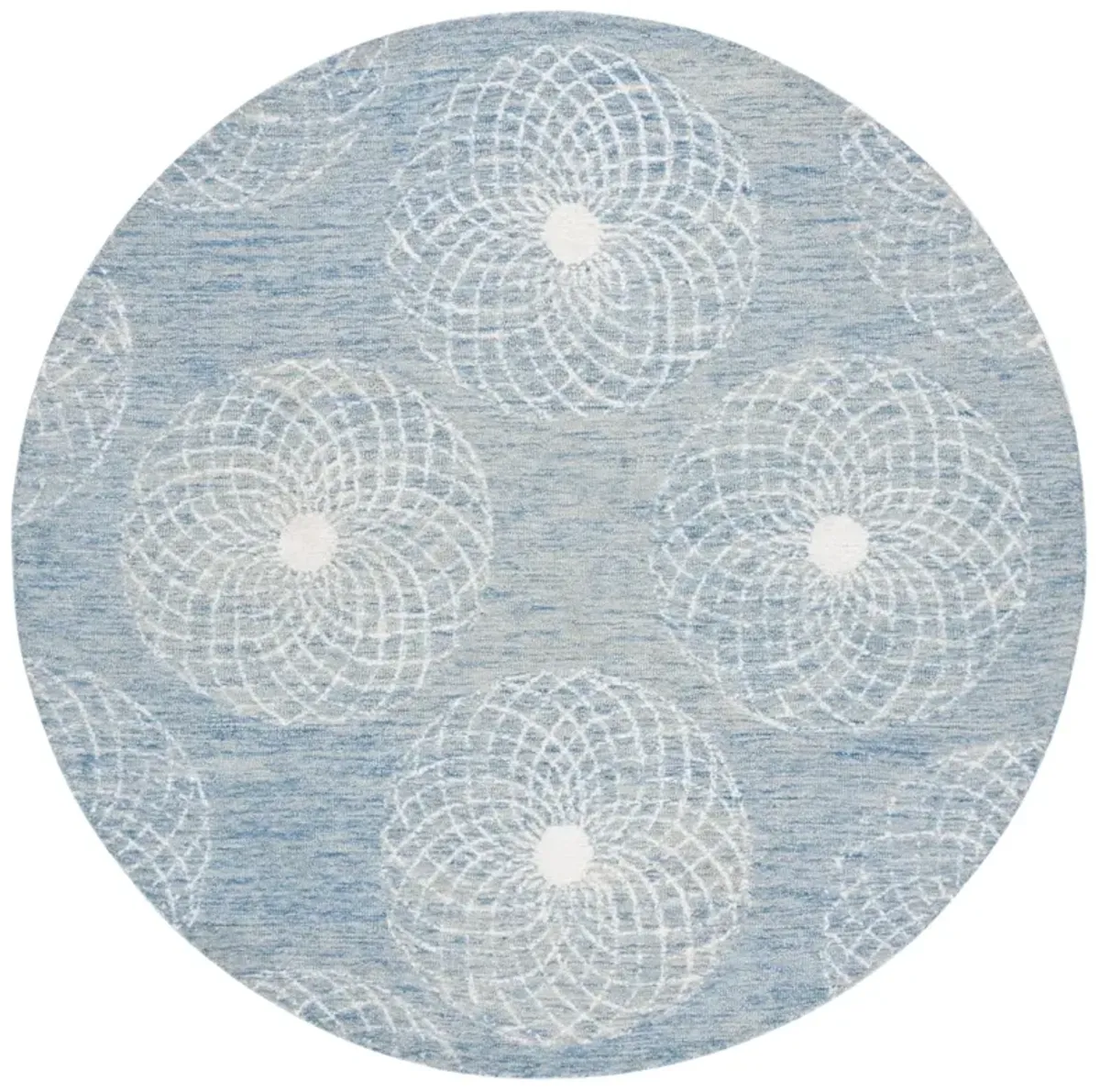 EBONY 133 BLUE  6' x 6' Round Round Rug