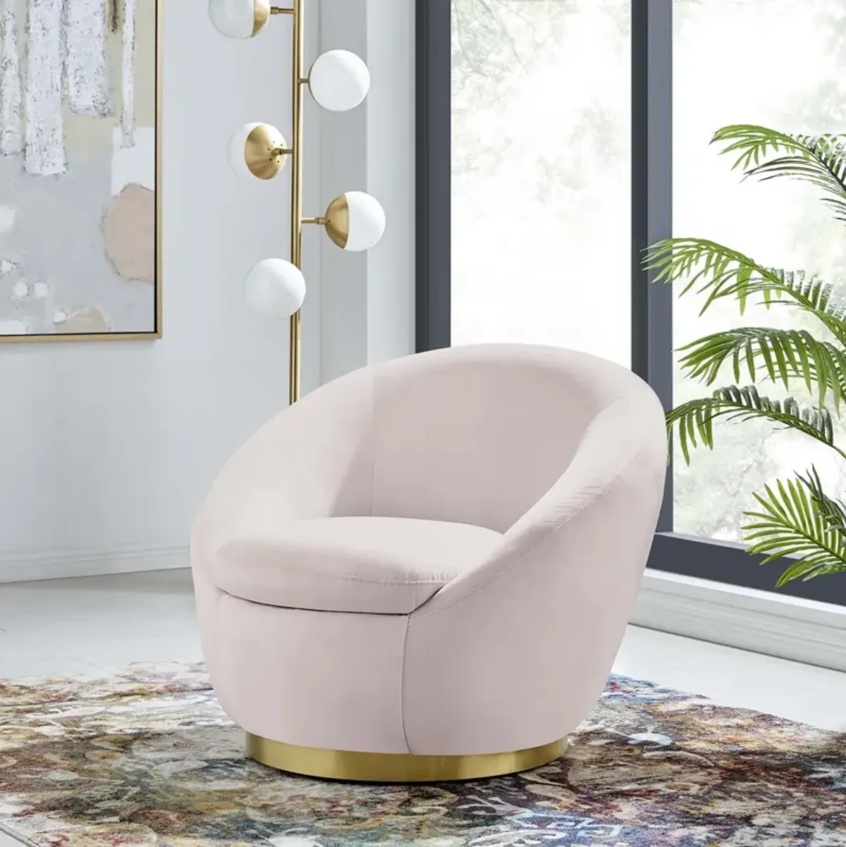 Buttercup Performance Velvet Performance Velvet Swivel Chair