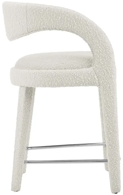 Pinnacle Boucle Upholstered Counter Stool Set of Two