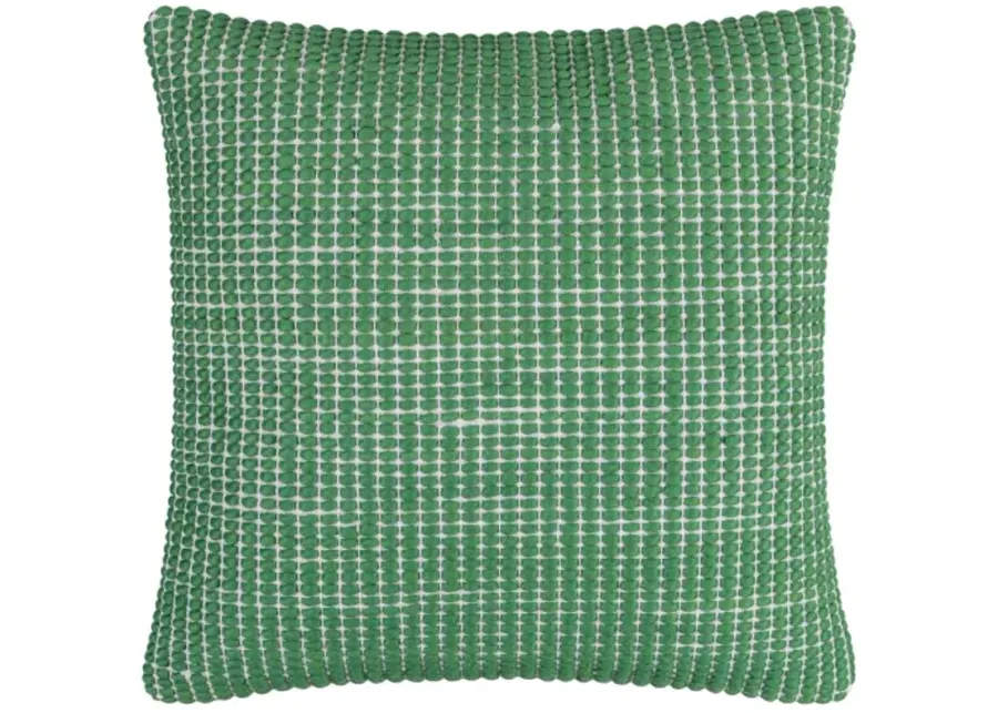 Chunky Grid CUG-002 20"L x 20"W Accent Pillow  - Down Insert