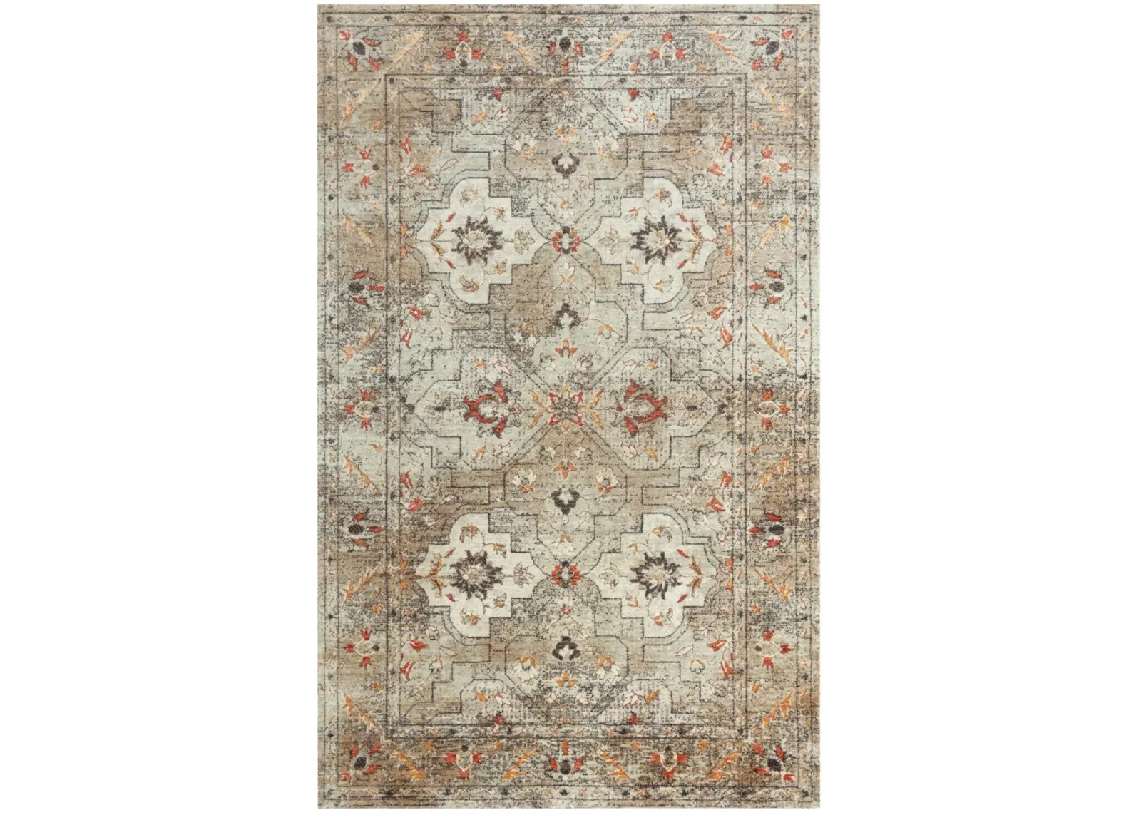 Premier Green Distressed Classical NZ Wool/Tencel Blend 2' x 3'  Rectangle Rug