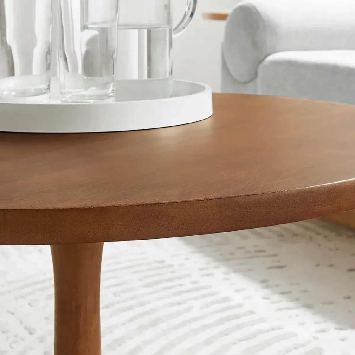 Lina Round Mango Wood Coffee Table