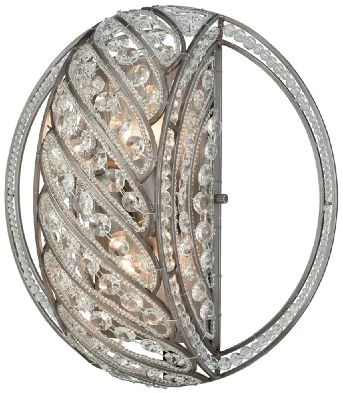 Bradington 13" High 2-Light Sconce - Weathered Zinc