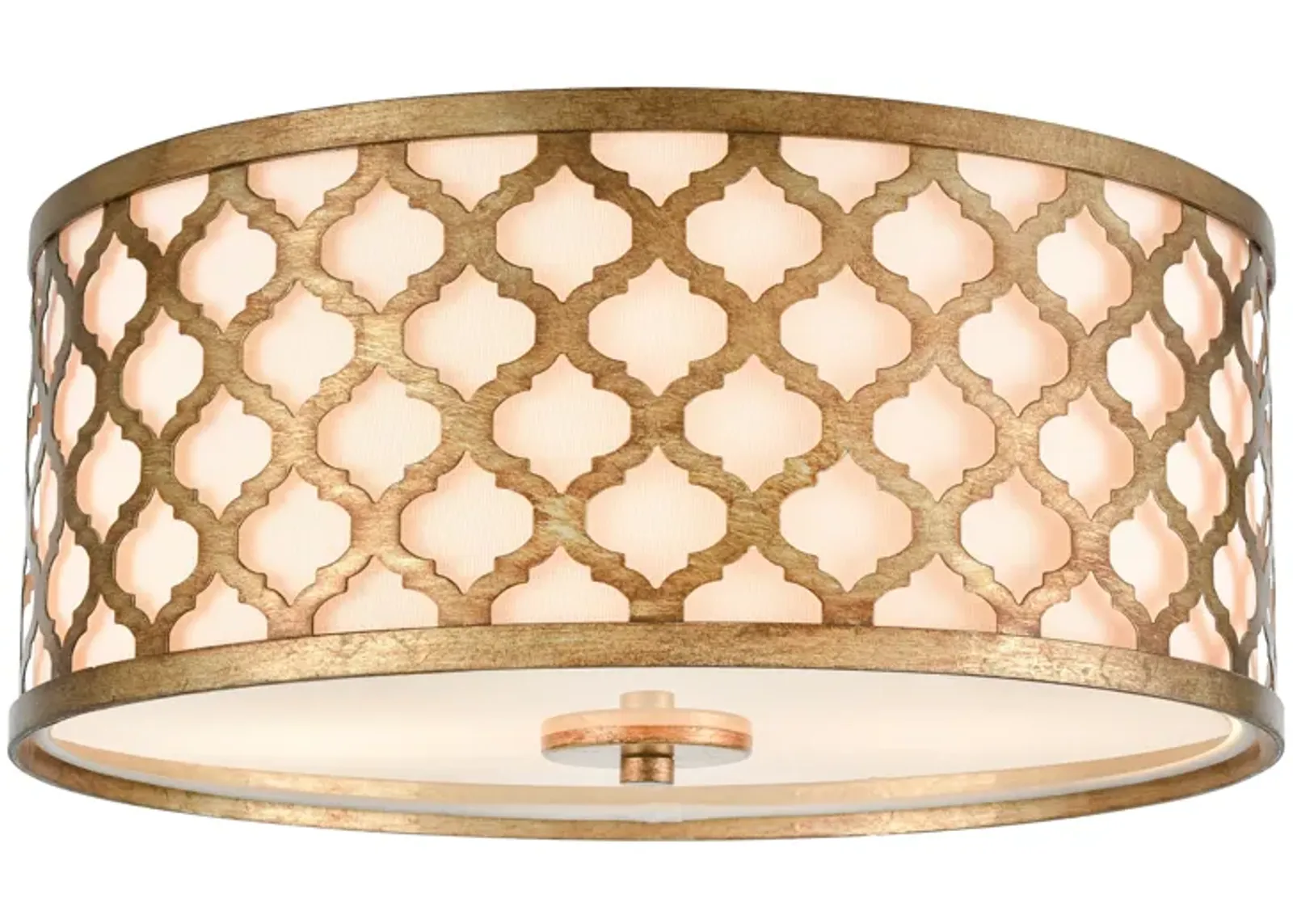 Arabesque 15" Wide 2-Light Flush Mount - Bronzed Gold