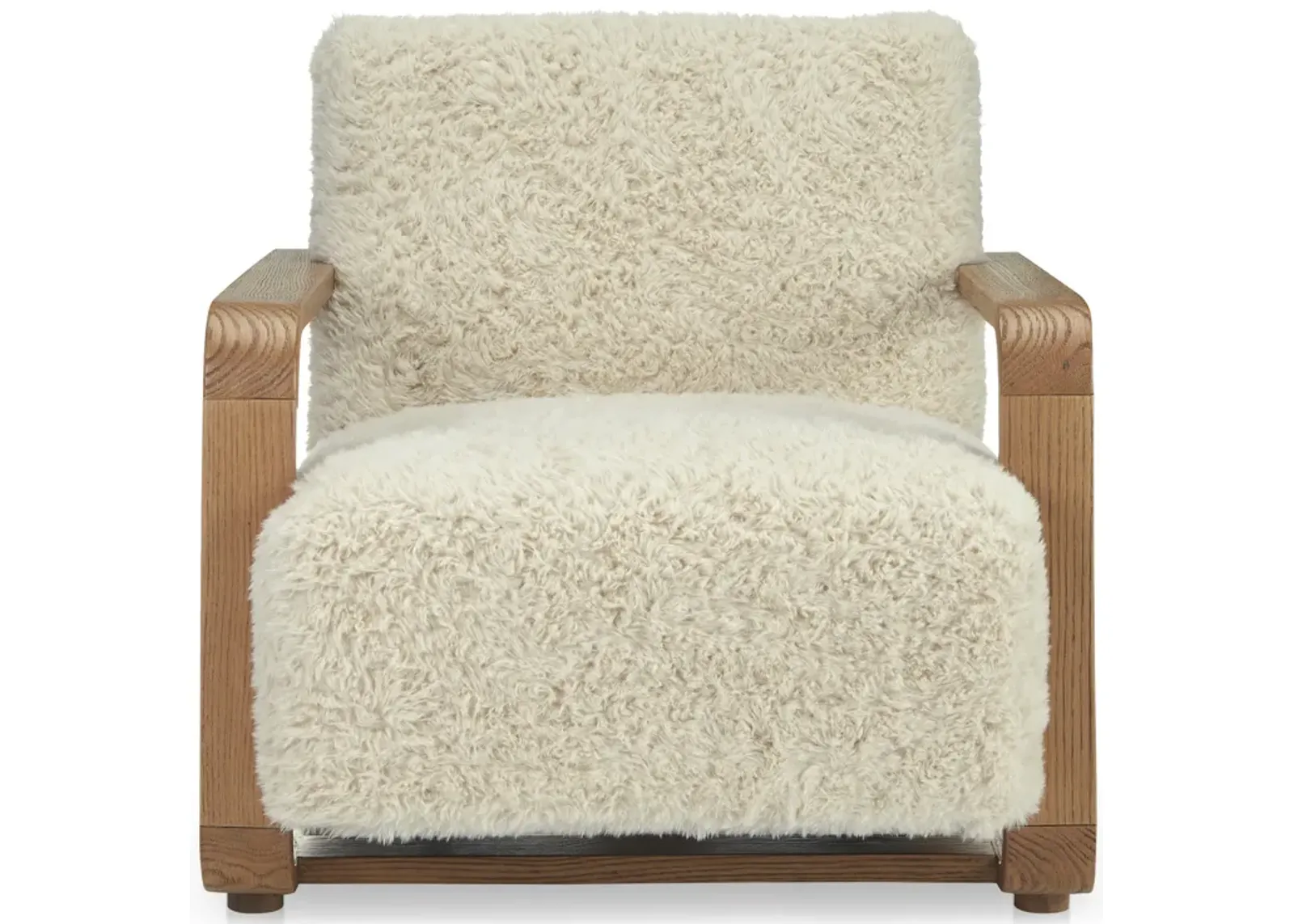 Eckersley Lounge Chair Cream Faux Fur