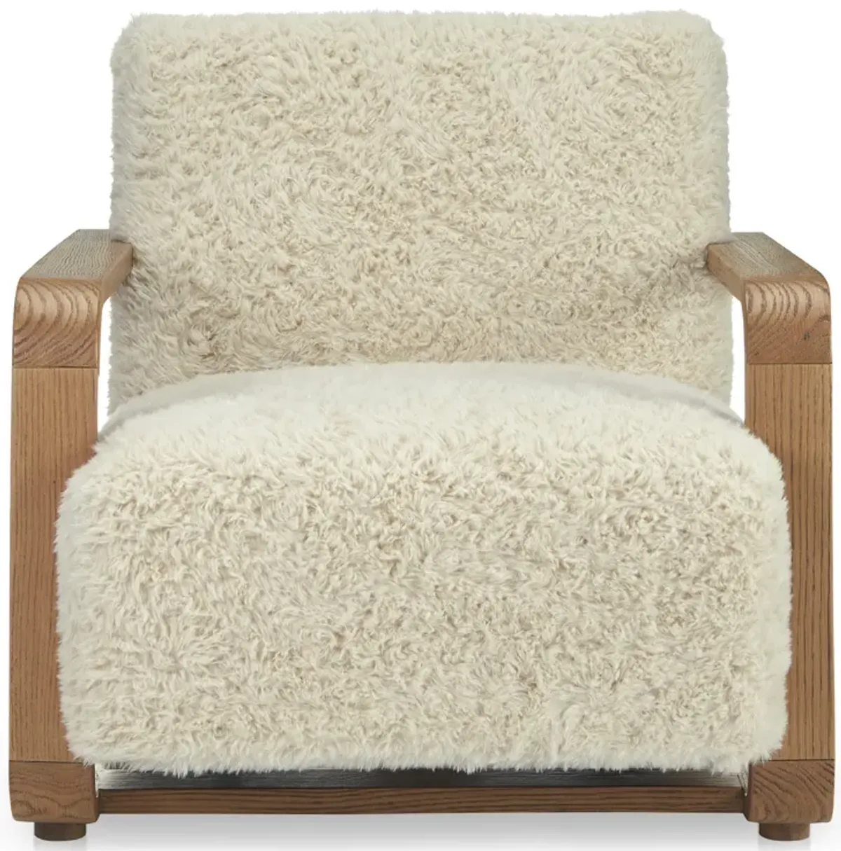 Eckersley Lounge Chair Cream Faux Fur