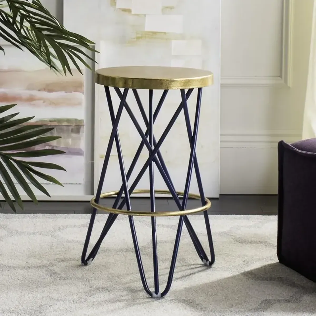 LORNA GOLD LEAF COUNTER STOOL