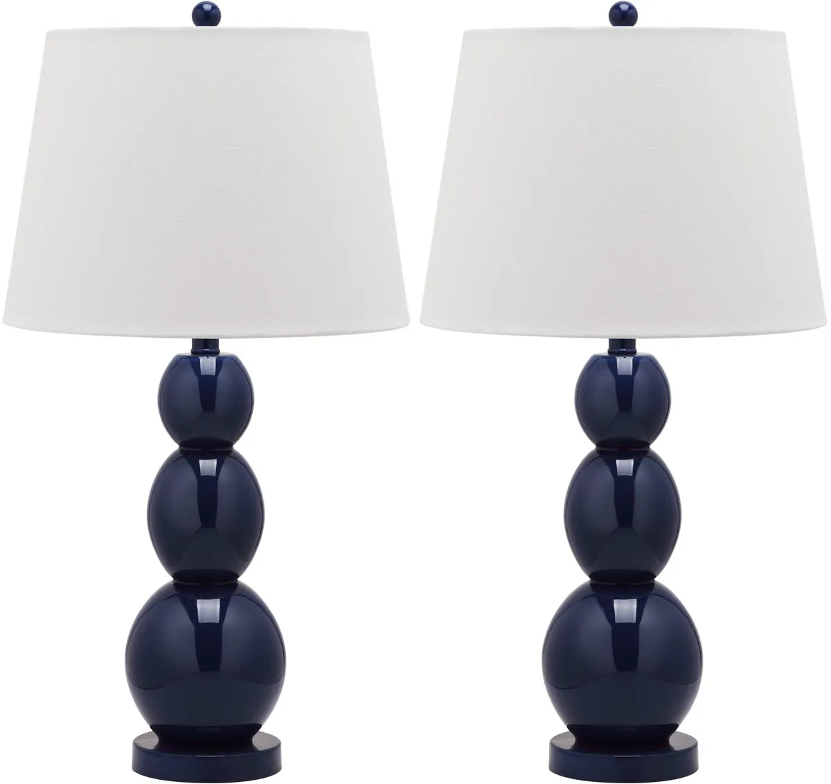 Jayne 26.5-Inch H Three Sphere Glass Lamp - Set of 2