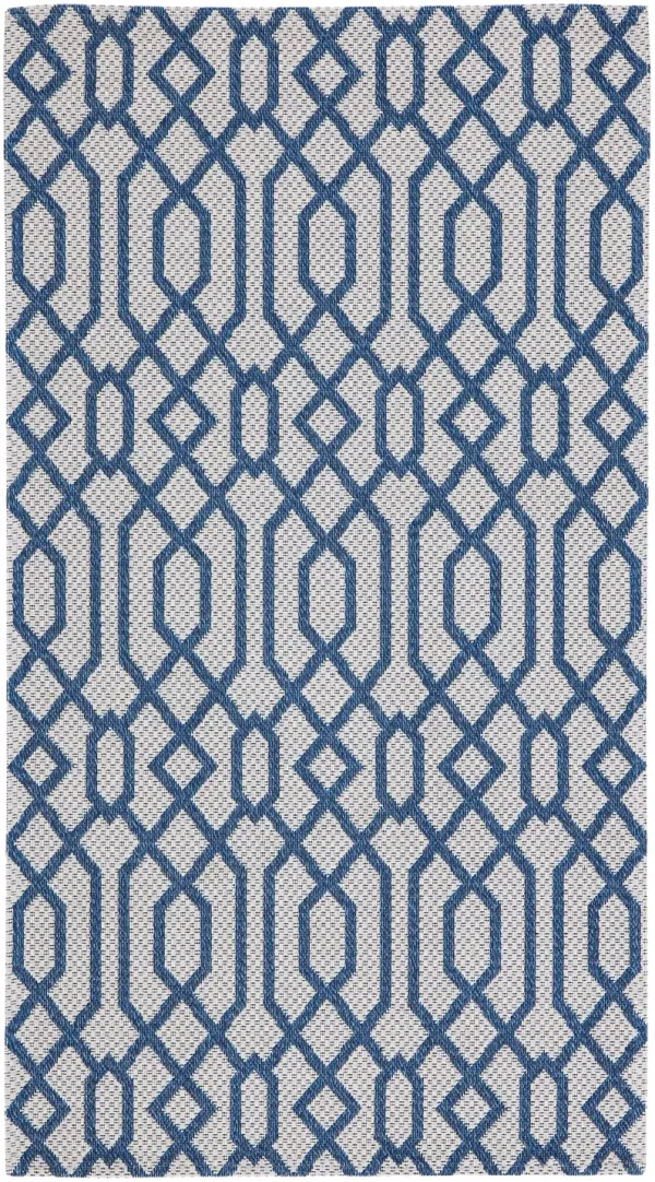 AUGUSTINE 421 NAVY  2'-10' x 5' Runner Rug