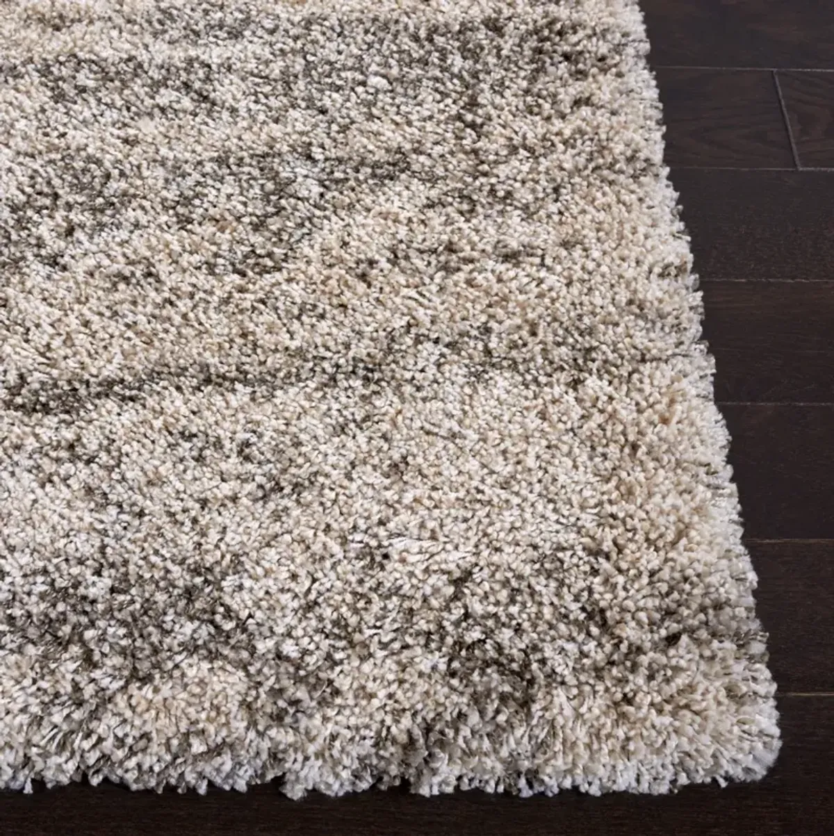 HUDSON SHAG 206 IVORY  2'-3' x 6' Runner Rug