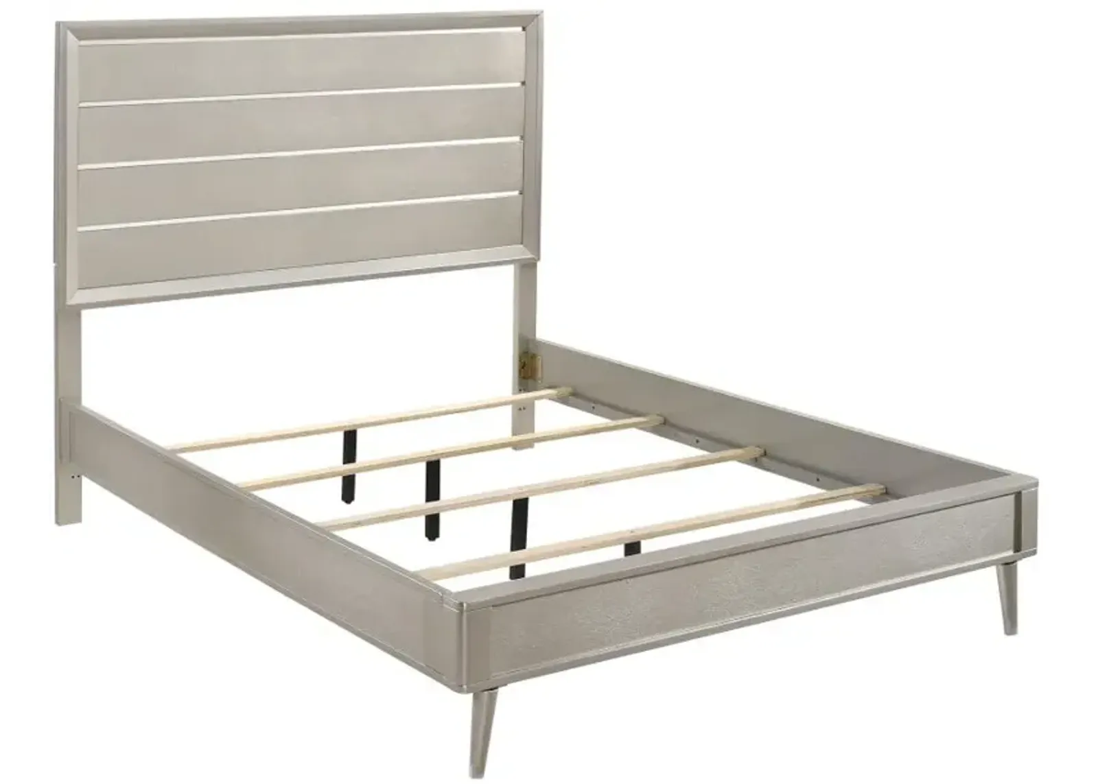 Ramon Queen Panel Bed Metallic Sterling