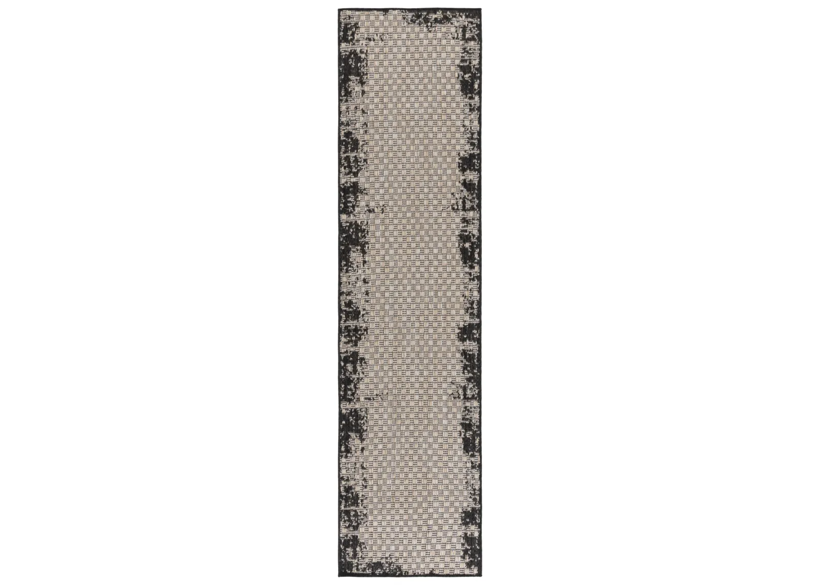 BEACH HOUSE 414 BLACK  2' x 8' Runner Rug