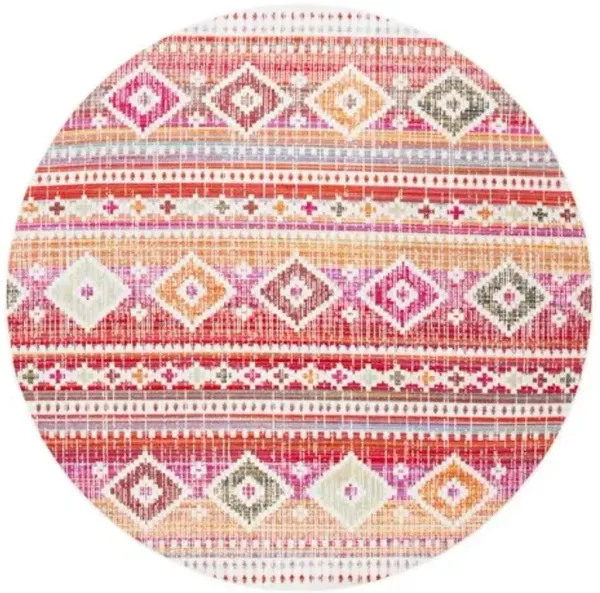 MONTAGE Collection MTG271Q-7R Red / Fuchsia 6'-7" X 6'-7" Round
