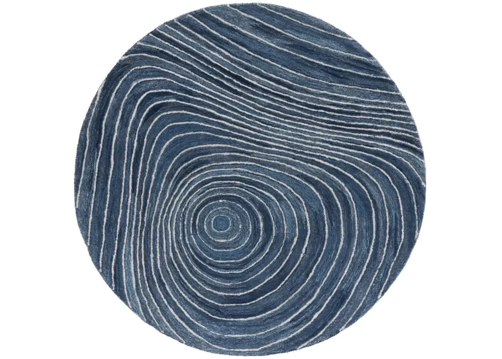 ABSTRACT 154 BLUE  6' x 6' Round Round Rug