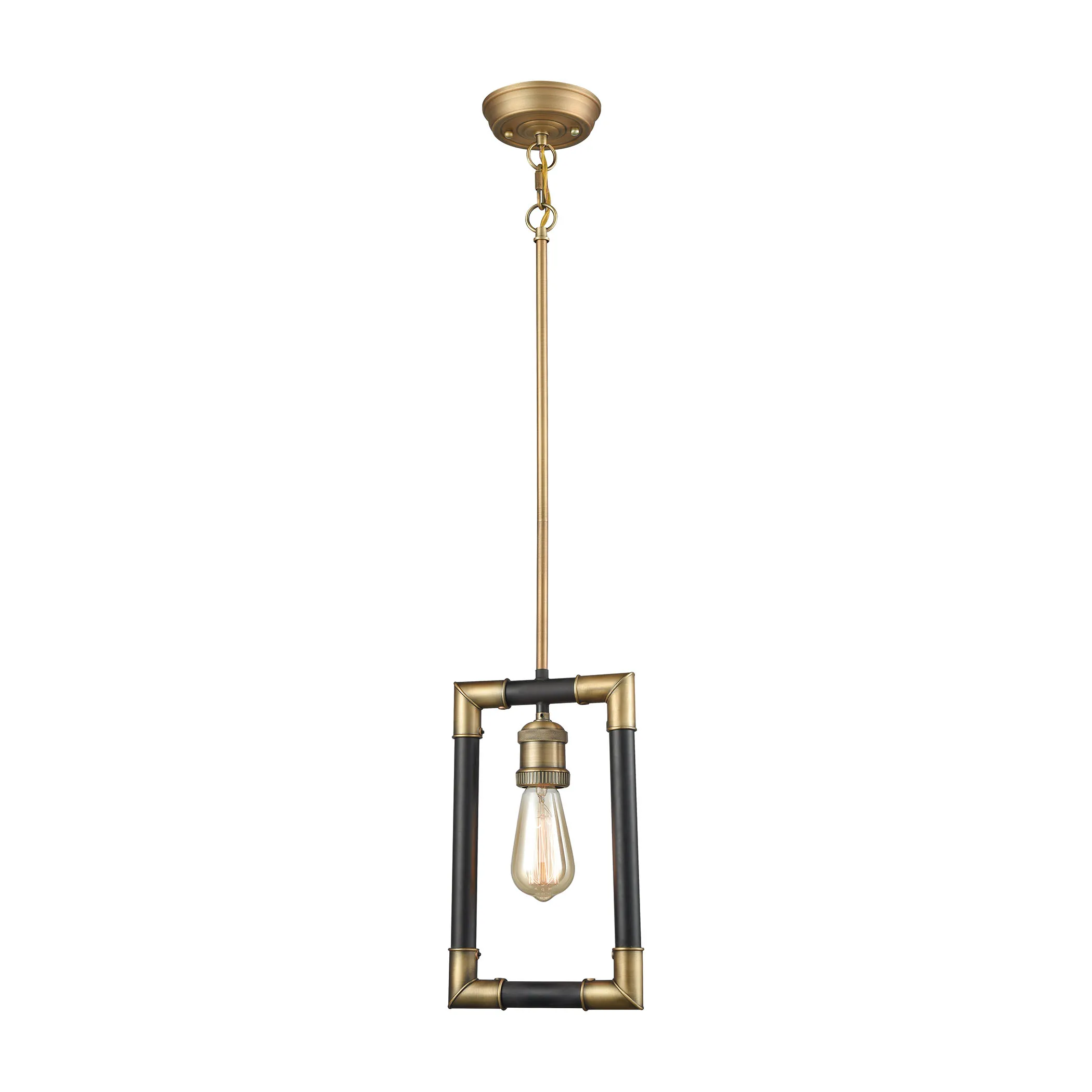 Lisbon 8" Wide 1-Light Mini Pendant - Classic Brass