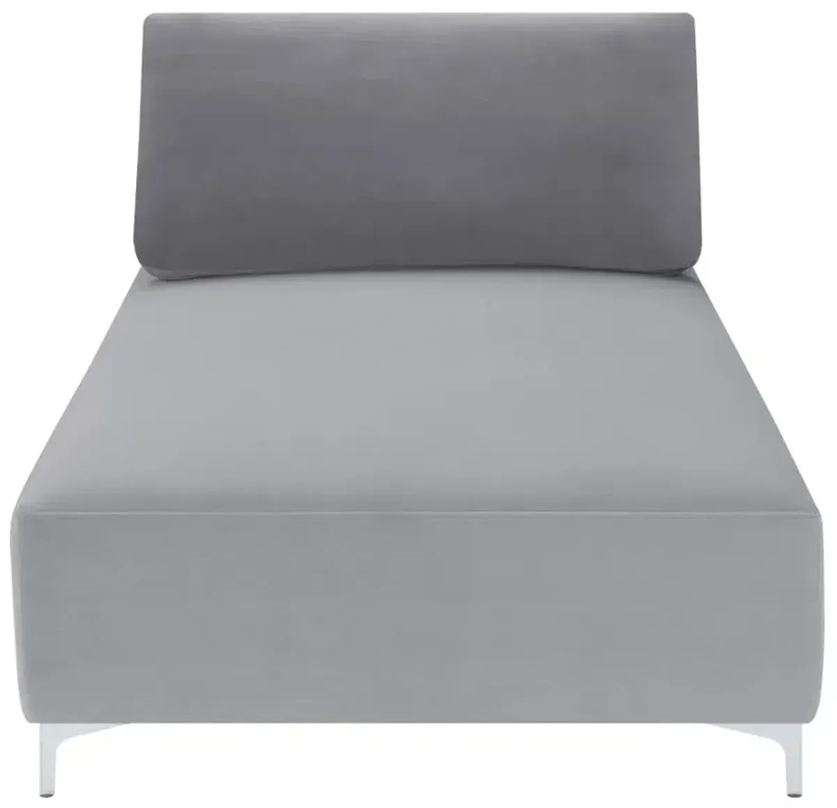 Giovanni Upholstered Accent Chaise with Removable Pillow Grey