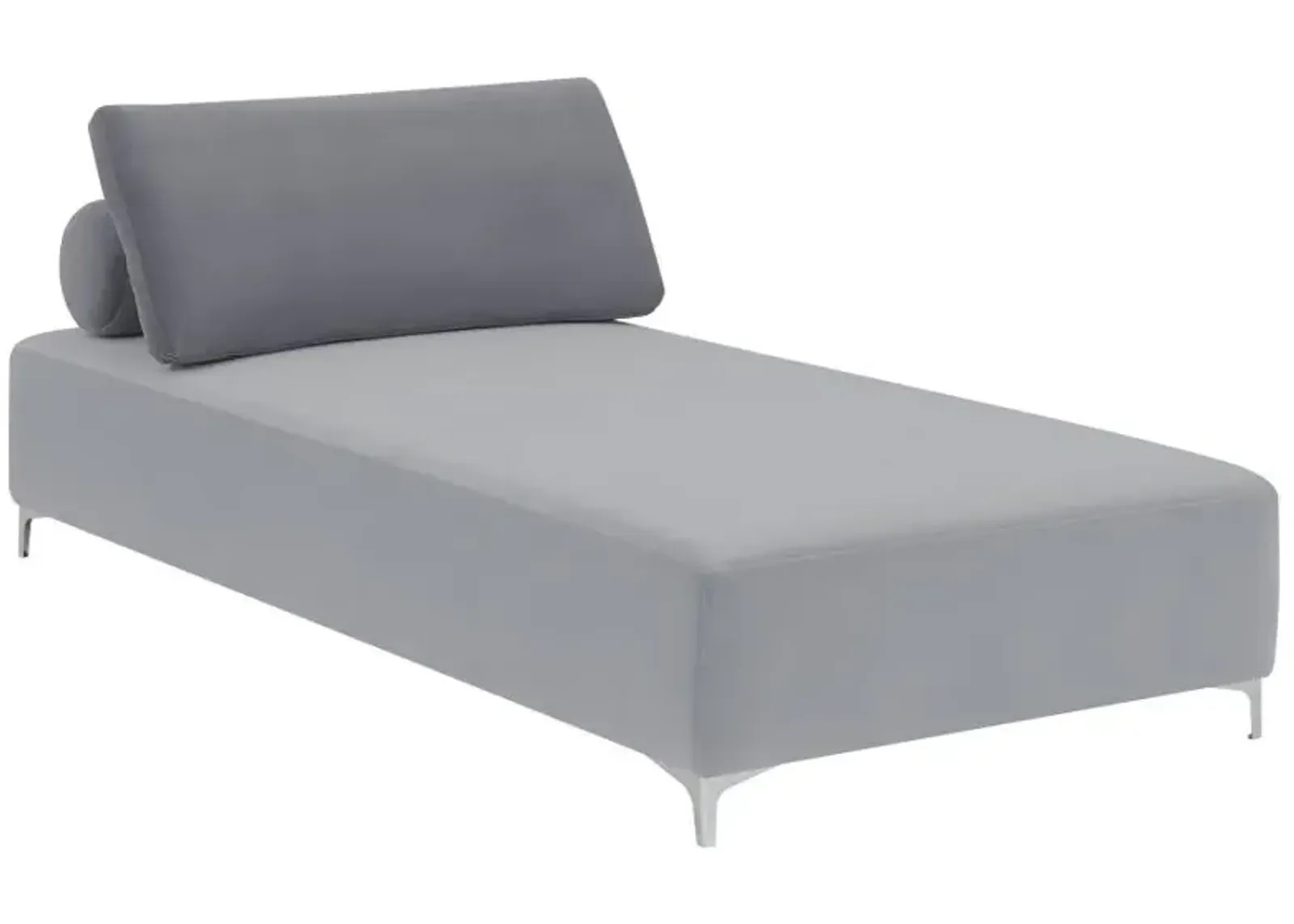 Giovanni Upholstered Accent Chaise with Removable Pillow Grey