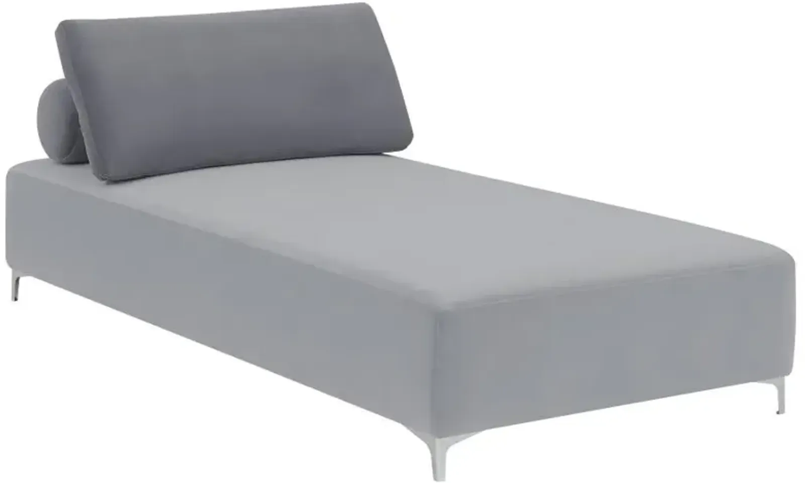 Giovanni Upholstered Accent Chaise with Removable Pillow Grey