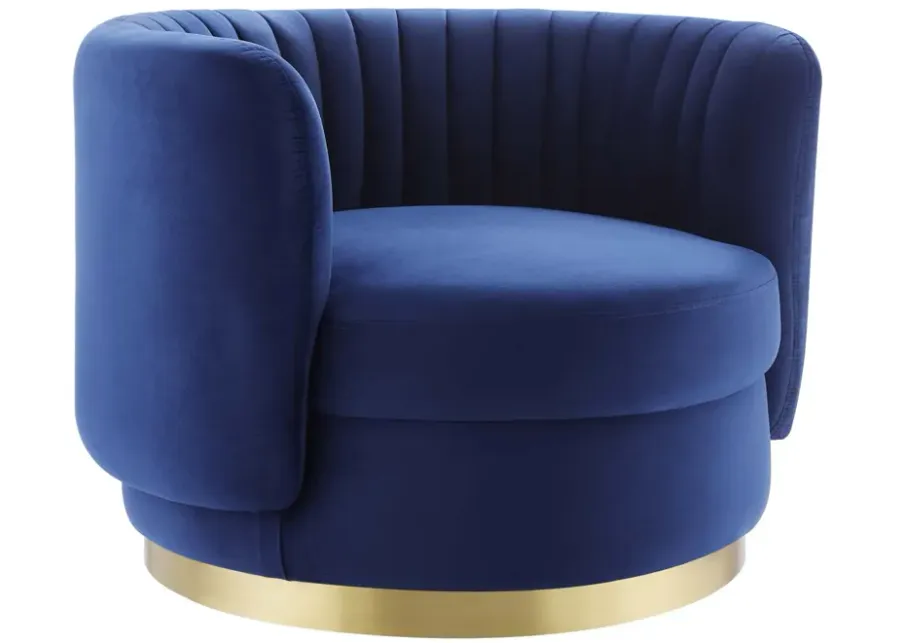 Embrace Tufted Performance Velvet Performance Velvet Swivel Chair