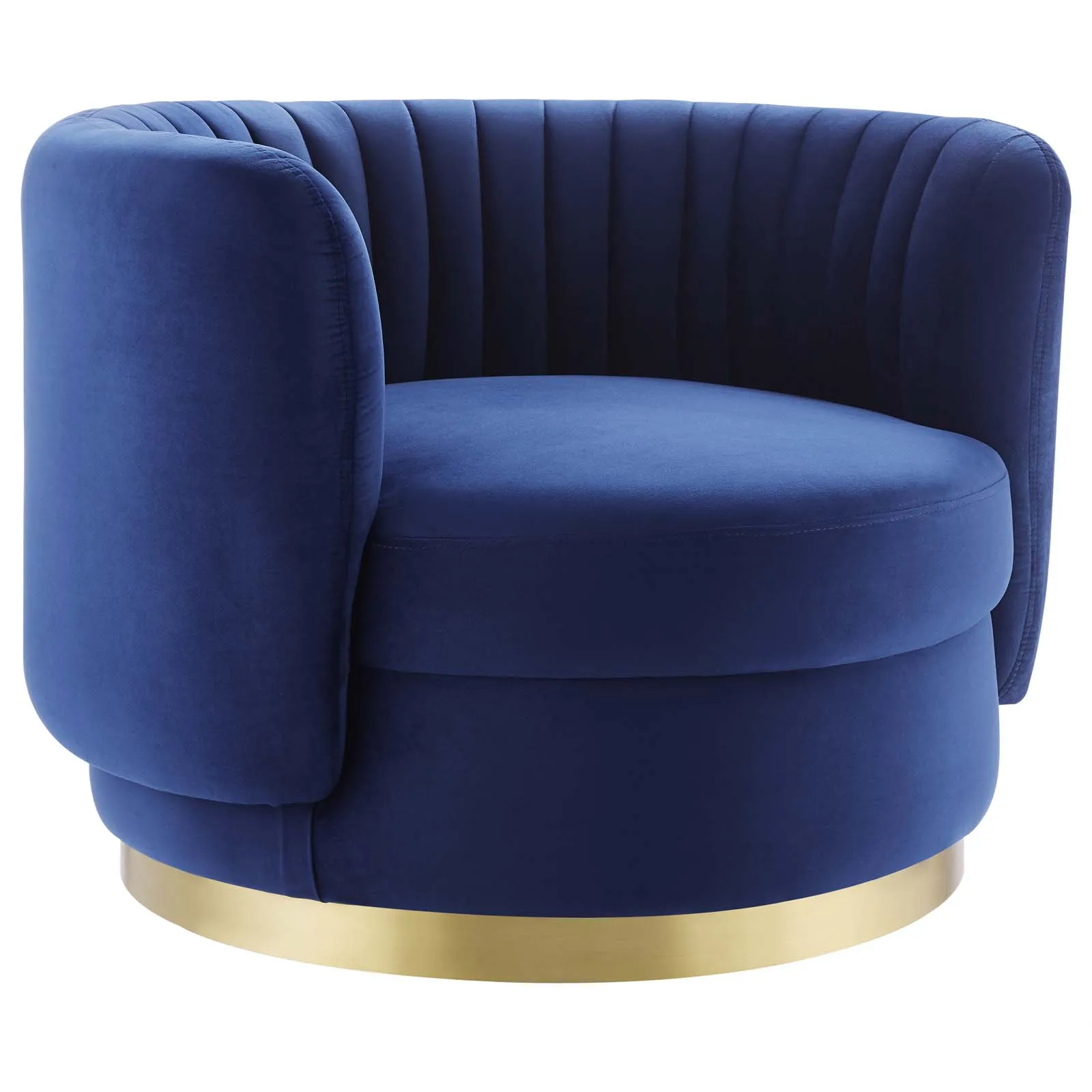 Embrace Tufted Performance Velvet Performance Velvet Swivel Chair