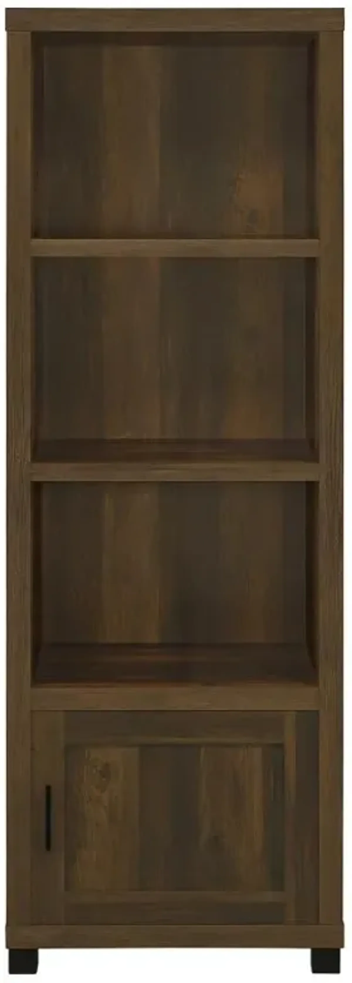 Sachin 3-shelf Media Tower With Storage Cabinet Dark Pine