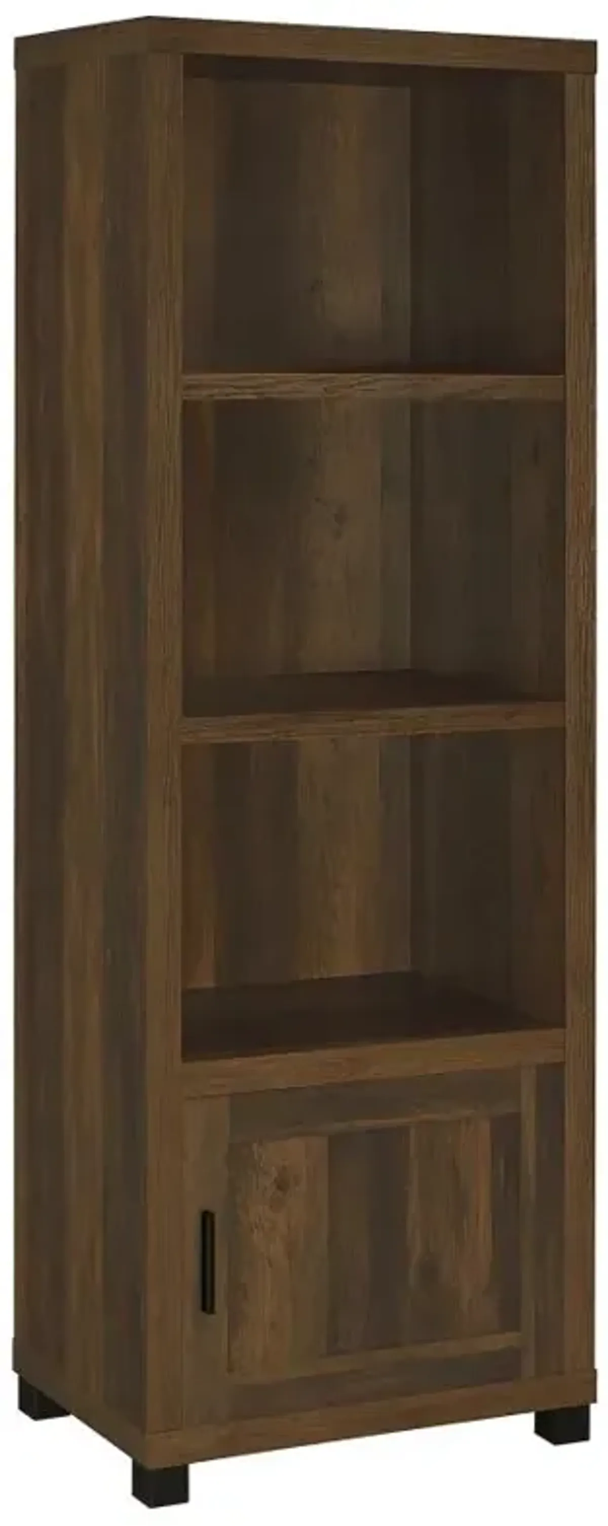 Sachin 3-shelf Media Tower With Storage Cabinet Dark Pine