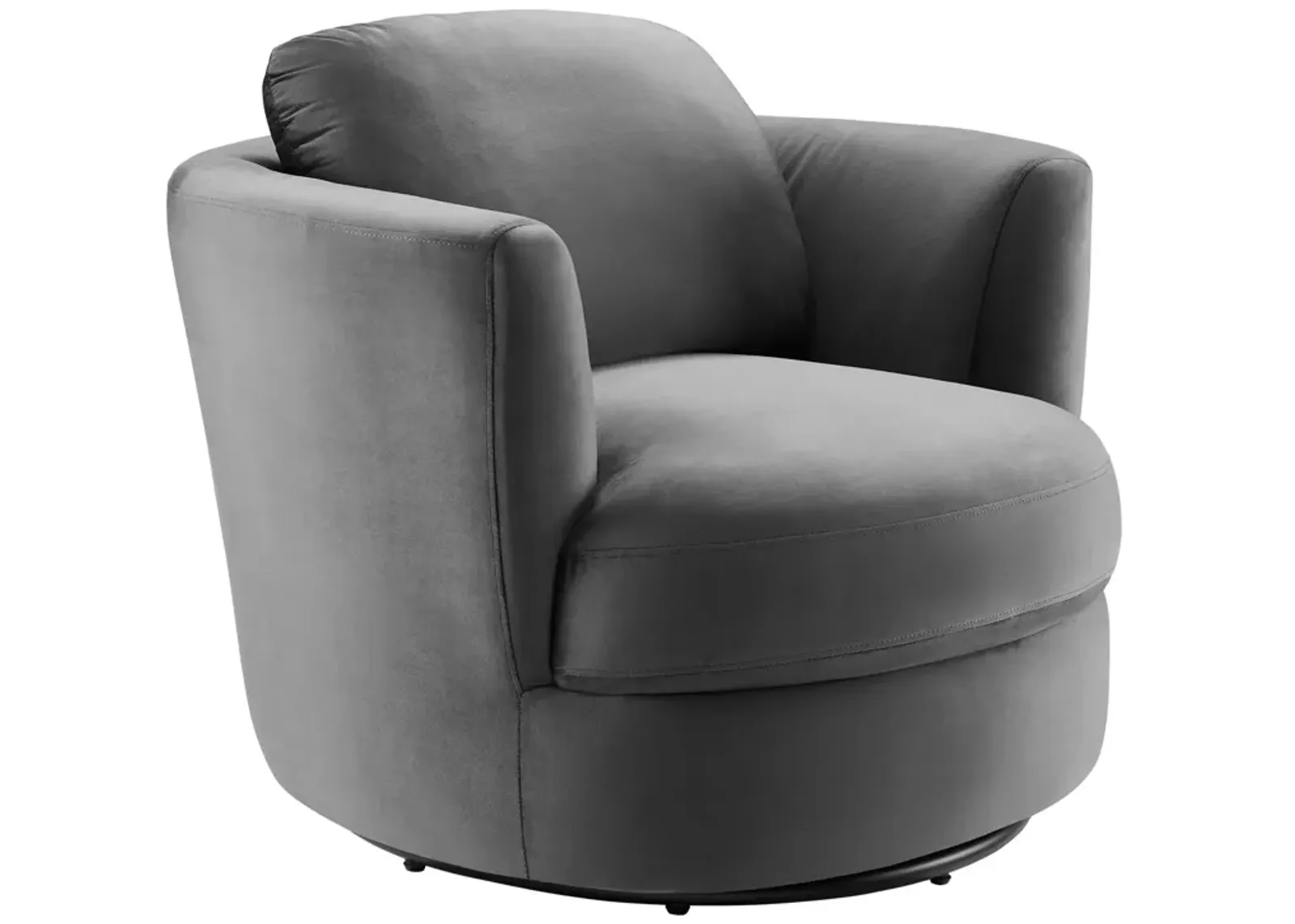 Pirouette Performance Velvet Swivel Armchair