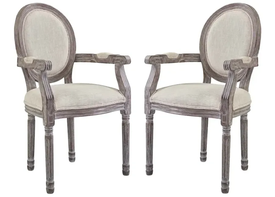 Emanate Dining Armchair Upholstered Fabric Set of 2