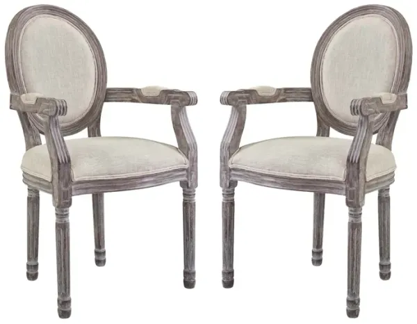 Emanate Dining Armchair Upholstered Fabric Set of 2