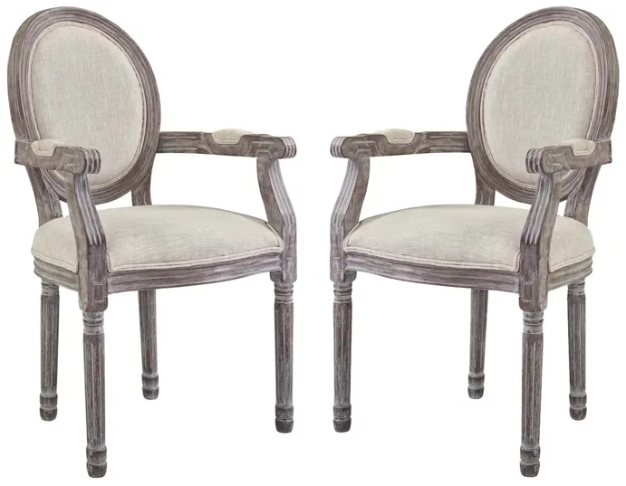 Emanate Dining Armchair Upholstered Fabric Set of 2