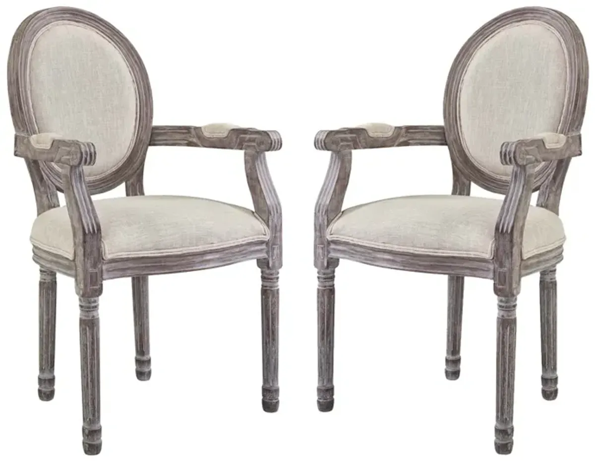 Emanate Dining Armchair Upholstered Fabric Set of 2